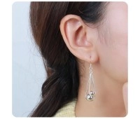Silver Pendulum Shaped Earrings HME-12